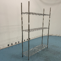 4' Stationary Wire Shelving Unit image 0